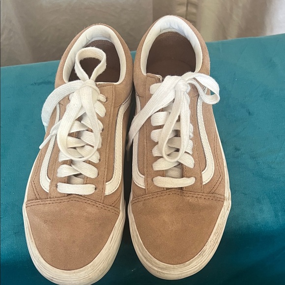 Vans Women's Beige and White Sneakers Wm 5.5 men 4 - Picture 7 of 10